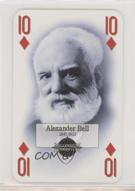 1999 Carta Mundi Millennium Playing Cards Alexander Graham Bell #10D 0a6