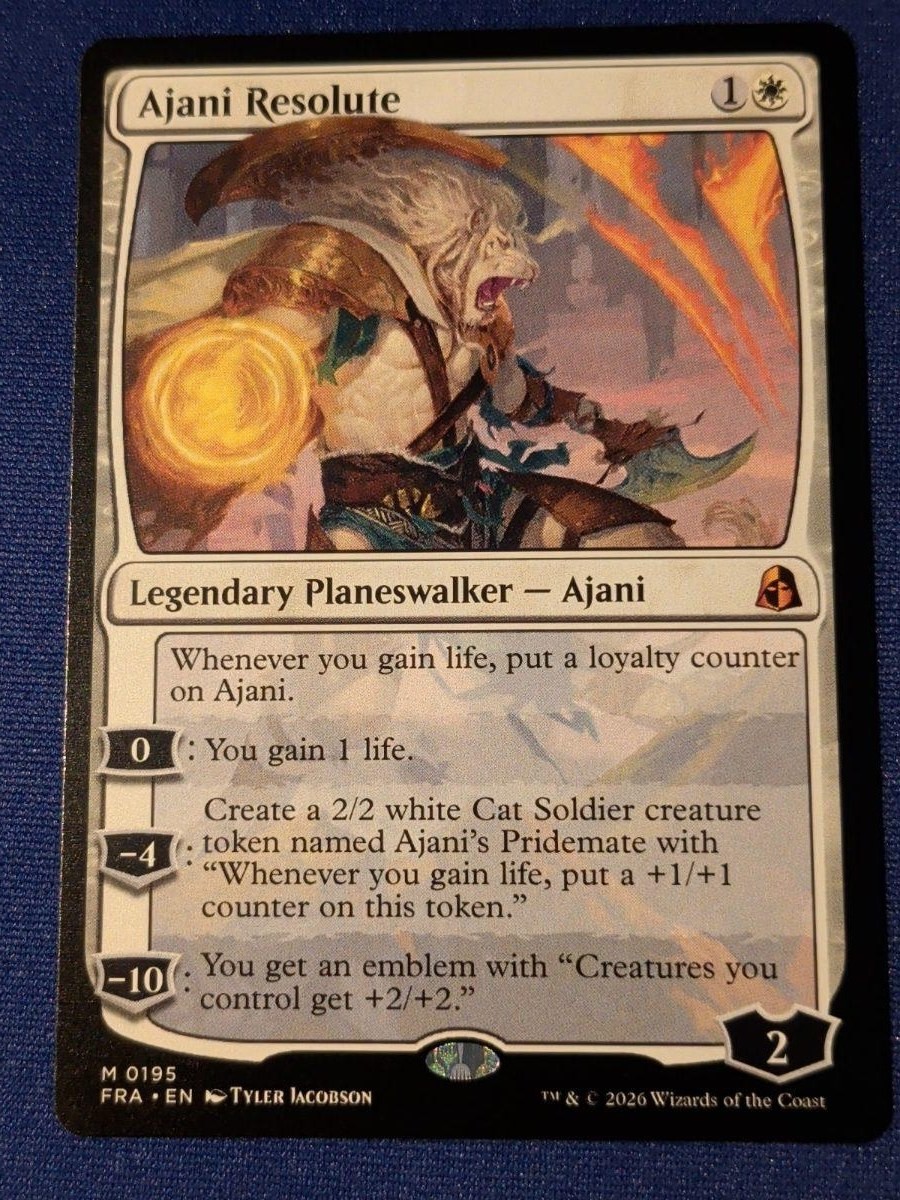 Ajani Resolute Reality Fracture #195 quasi nuovo MTG
