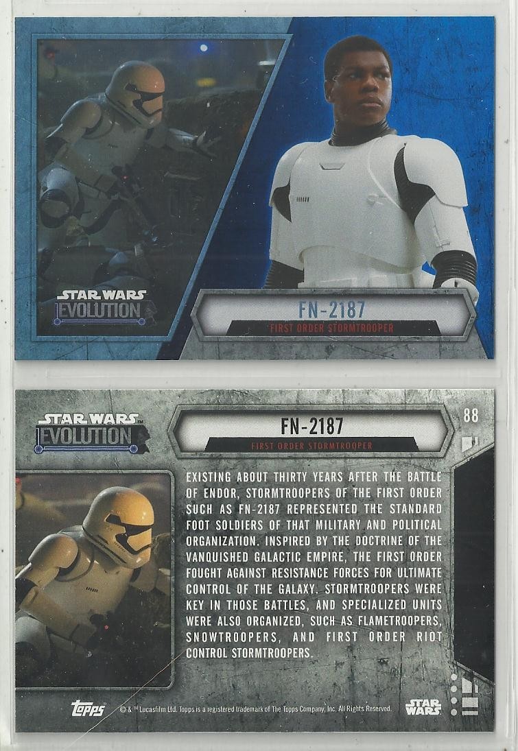 2016 Star Wars Evolution (Topps) BLUE FOIL "Parallel" Base Trading Card #88