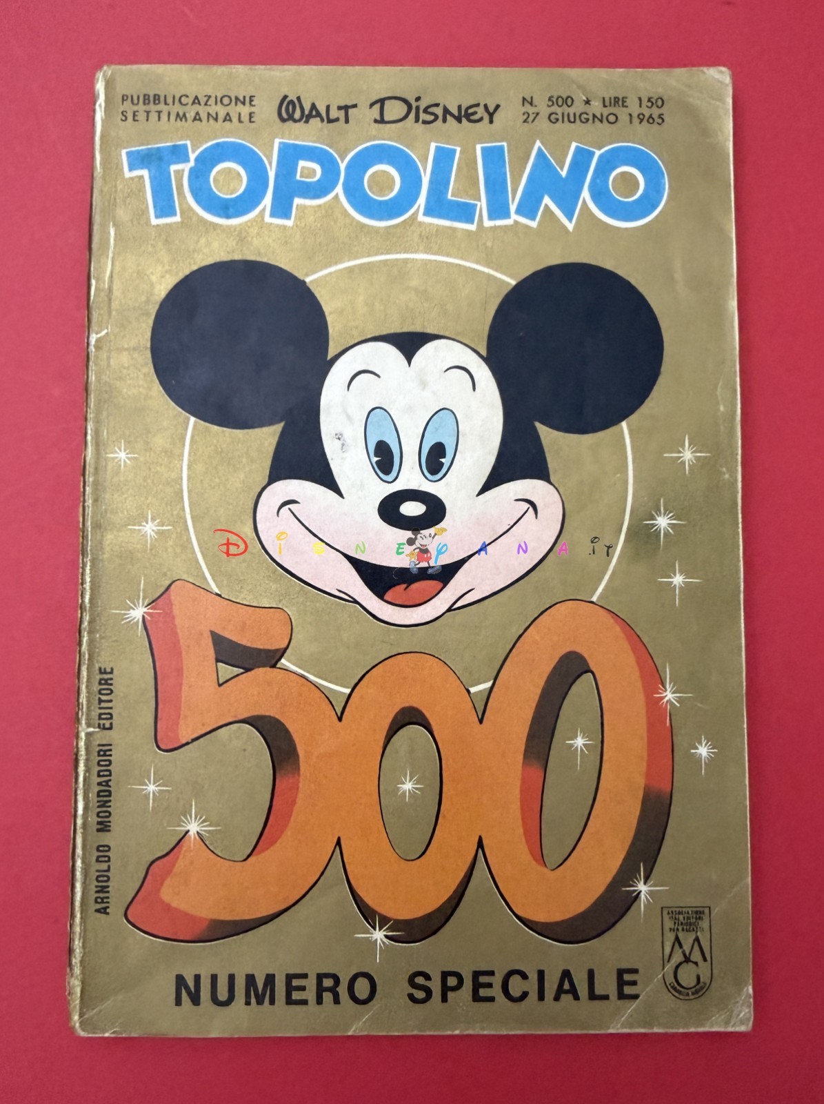 ⭐ TOPOLINO libretto N. 500 - Disney Mondadori 1965 - DISNEYANA.IT ⭐
