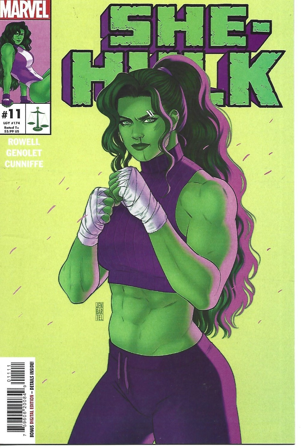 SHE-HULK #11 JEN BARTEL COVER A MARVEL COMICS 2023 NUOVO MAI LETTO IMBALLATO E IMBARCATO