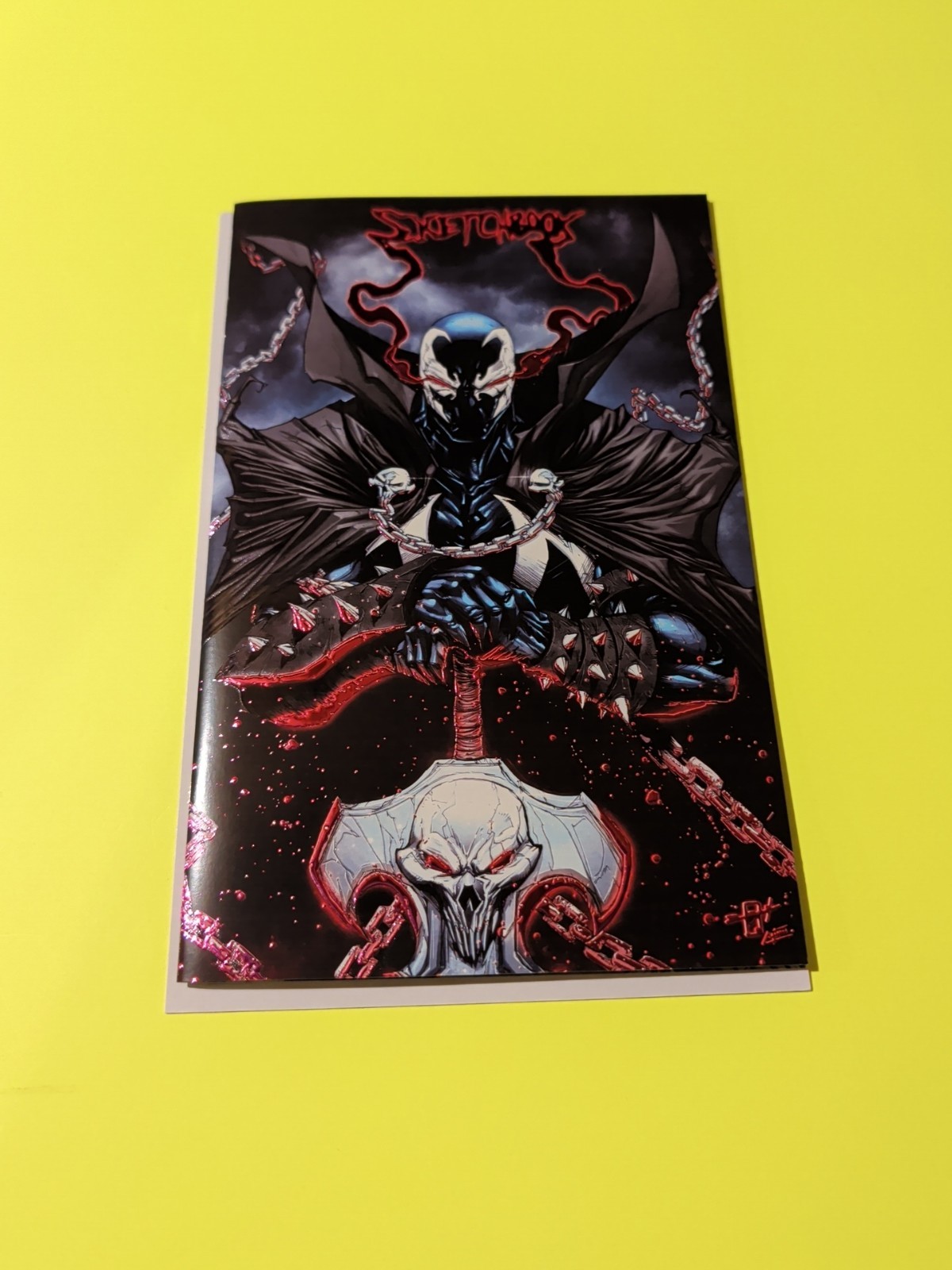 Spawn 2026 SDCC GOFFRATO Foil Sketchbook Jonathan Uribe Ltd a 75 NUOVO CON CERTIFICATO DI AUTENTICITÀ 