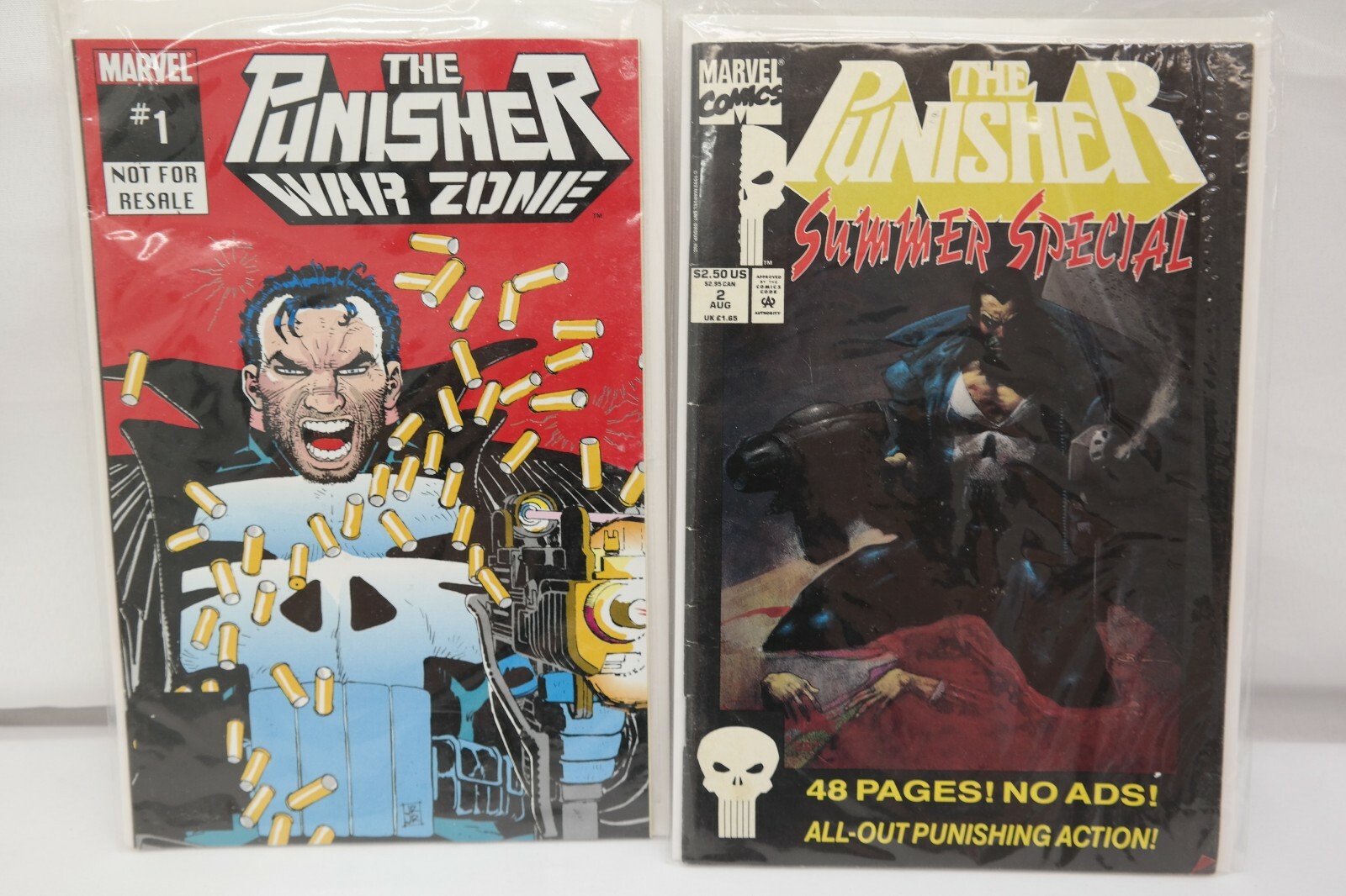 The Punisher War Zone 1 Not For Resale Marvel + Summer Special Aug 2 LOT EL