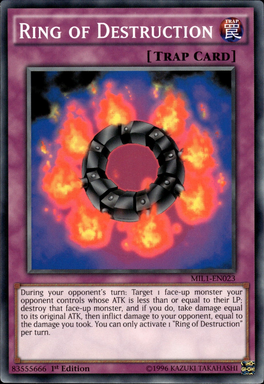 Ring Of Destruction - 1st Edition MIL1-EN023 - NM - YuGiOh