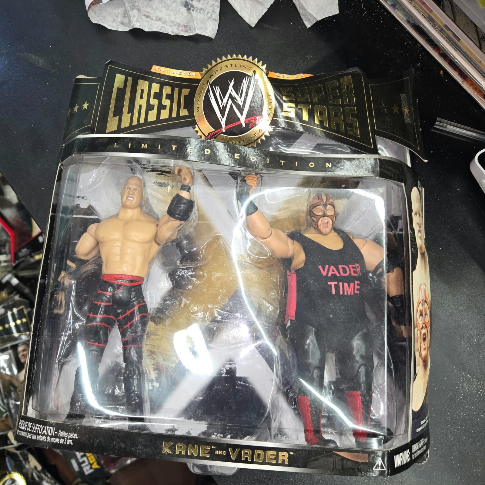 JAKKS PACIFIC WWE CLASSIC SUPERSTARS TWIN PACK KANE VADER EDIZIONE LIMITATA SCIOLTA