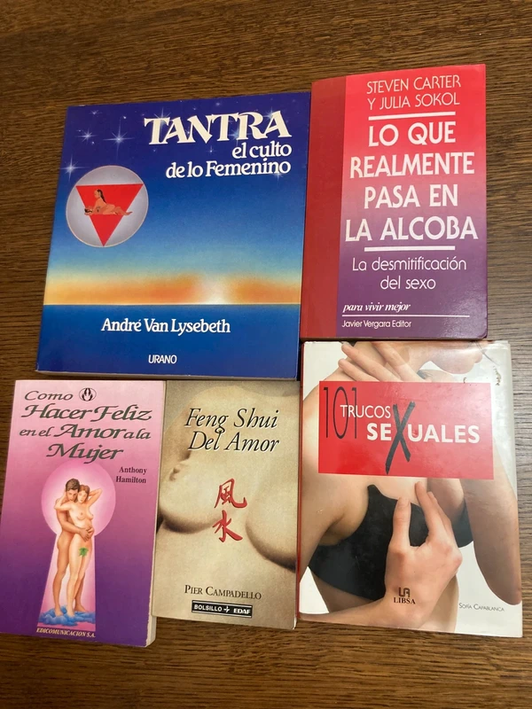 Lote de 5 libros sobre tantra, sexualidad y relaciones