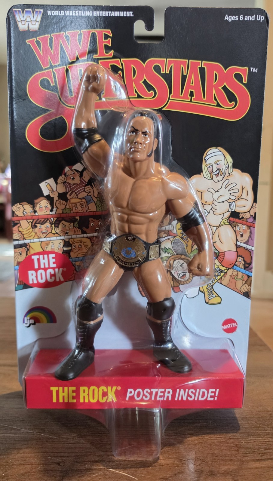 LJN WWF WWE Superstars The Rock Carta Nera 