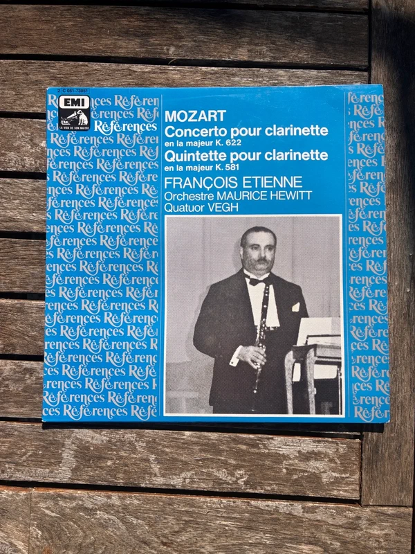 Vinyle 33T Mozart Concerto Clarinette François Etienne EMI