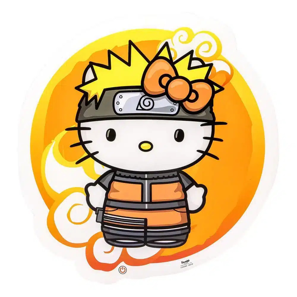 Naruto Shippuden x Hello Kitty Lámpara de Pared LED Hello Kitty Naruto 30 cm ...