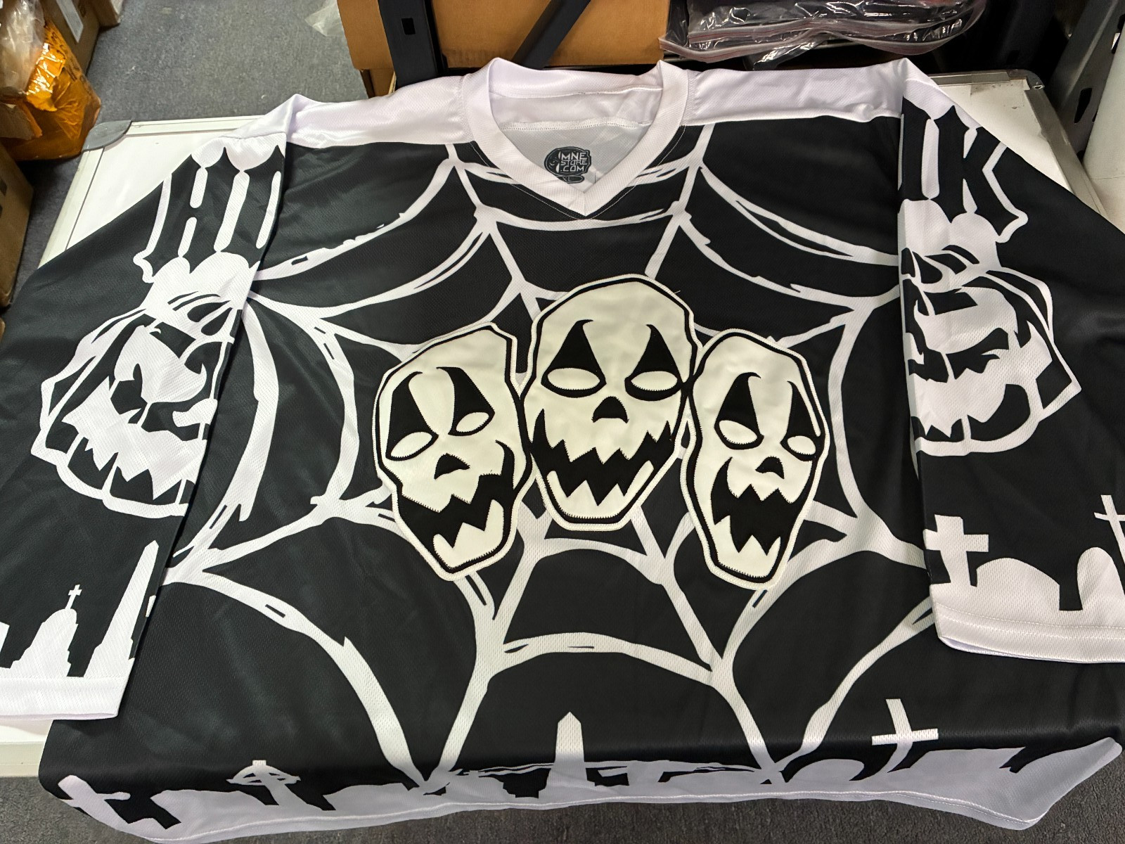 RARE NEW HOK HOUSE OF KRAZEES XLARGE JERSEY WHITE BLACK  31