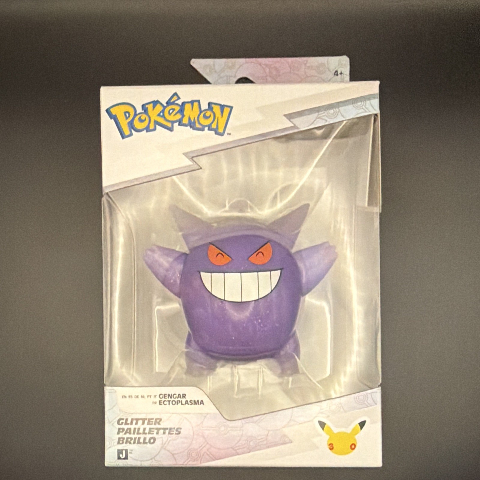 New Jazwares Pokémon Gengar Figure Series 1 Glitter 30th Anniversary