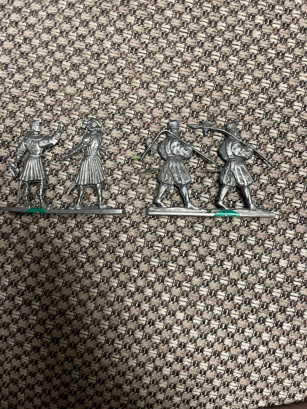 Vintage Vogel Zinnfiguren Set / Landsknechte Renaissance Rein Zinn
