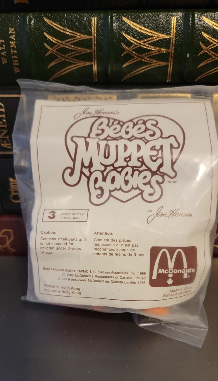 Muppet Babies Animal w/ Cart McDonalds  Happy Meal Toy 1986 Vintage SEALED!