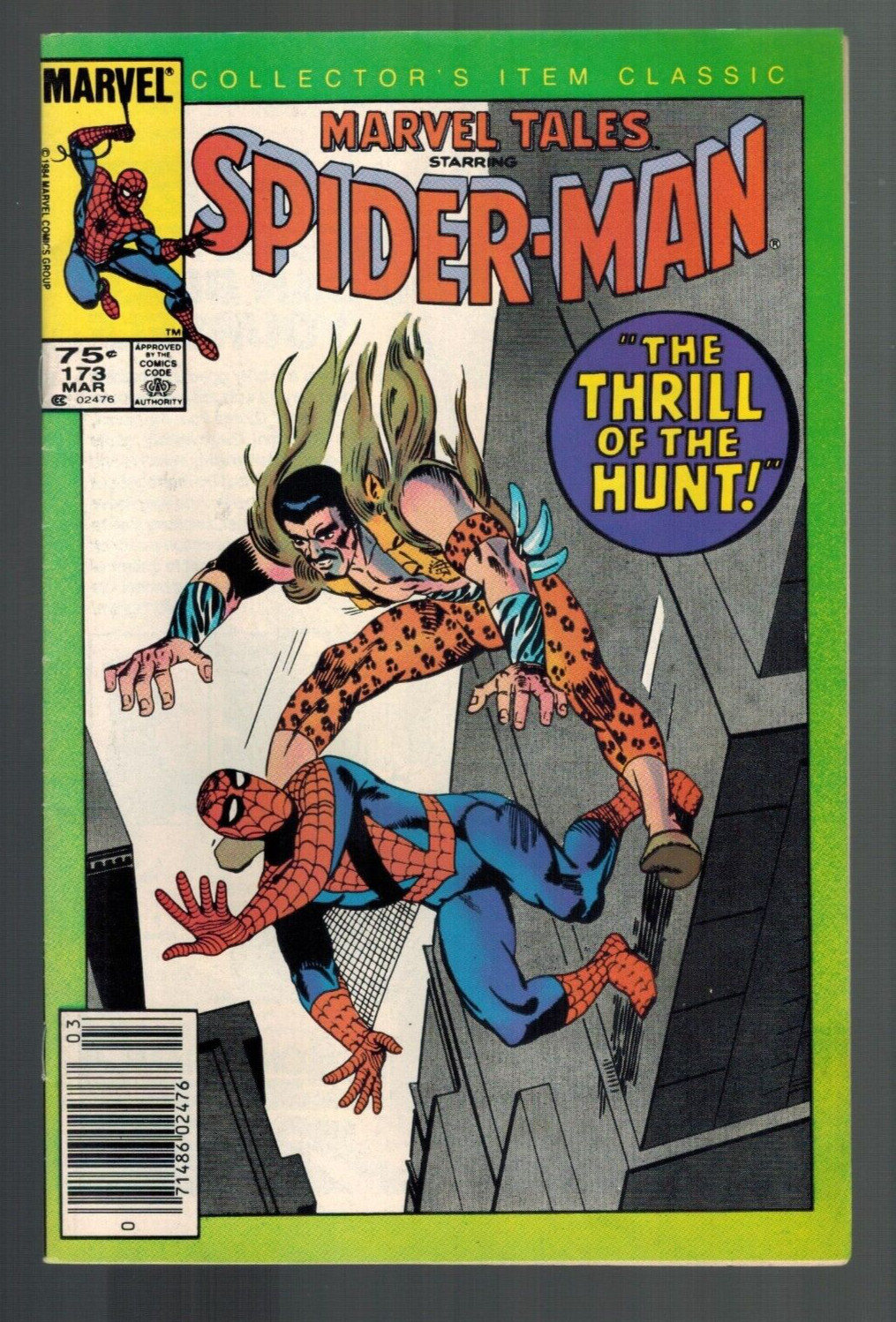 Marvel Tales 173 v. Kraven Il Cacciatore (rep Amazing Spider-Man 34) 1985 fine