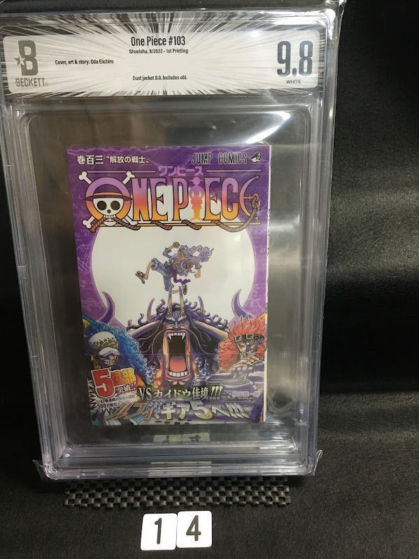 BGS 9.8 ONE PIECE Vol. 103 prima stampa Obi Comics Manga giapponese 2022
