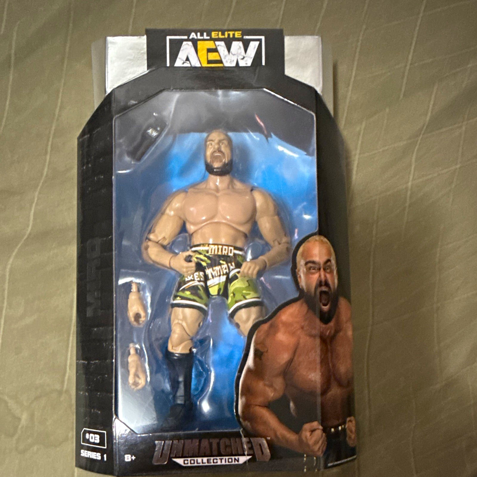 AEW Unmatched Collection Series 1 Miro Action Figure Boxed w/ Extra Hands