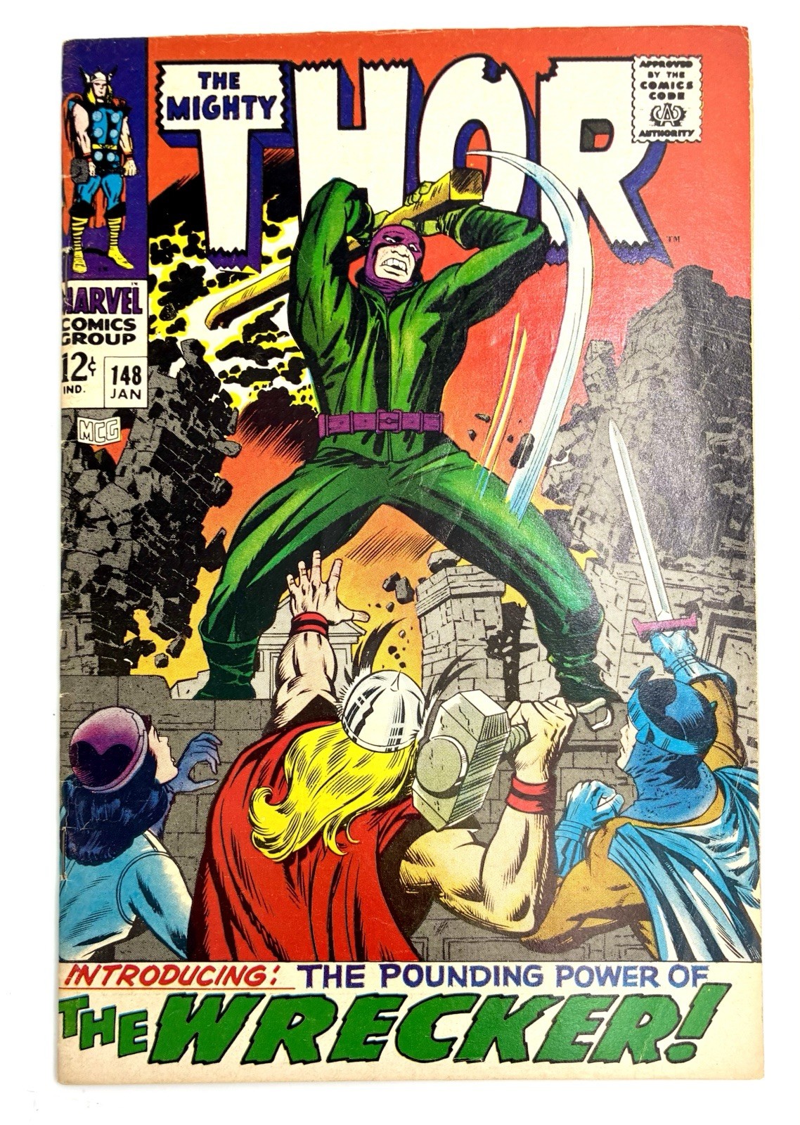 Thor #148 1968 7.5 VF- 🔑 1st Wrecker