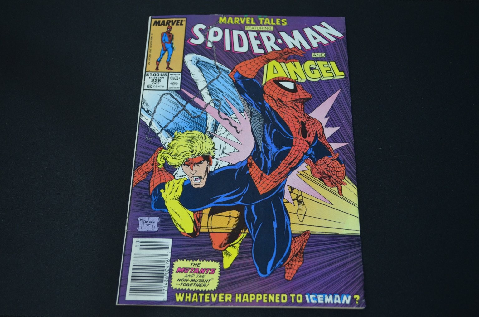 Marvel Tales #228 Spider-Man & Angel Todd McFarlane Marvel Comics 1989 ottime condizioni
