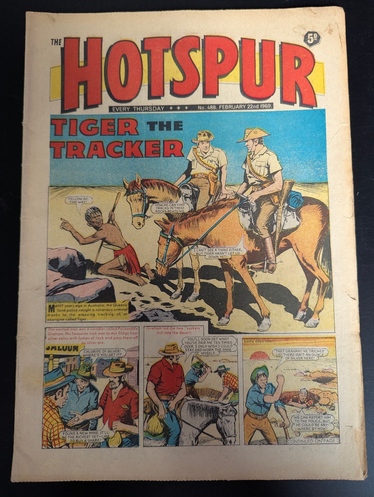 Hotspur Comic No 488, February 22nd 1969, D.C. Thomson