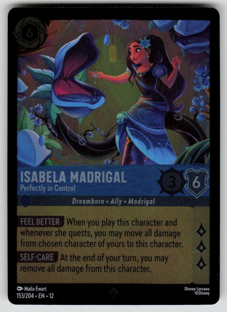 Isabela Madrigal - Perfectly in Control Cold Foil SR 12 153/204 Lorcana TCG NM