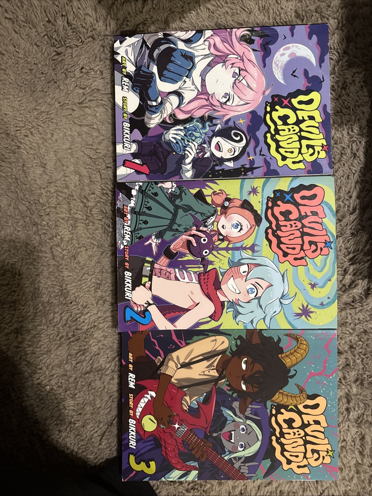 VIZ Originals Devil's Candy Vol 1-3 Manga Trade tascabile inglese di Bikkuri Rem