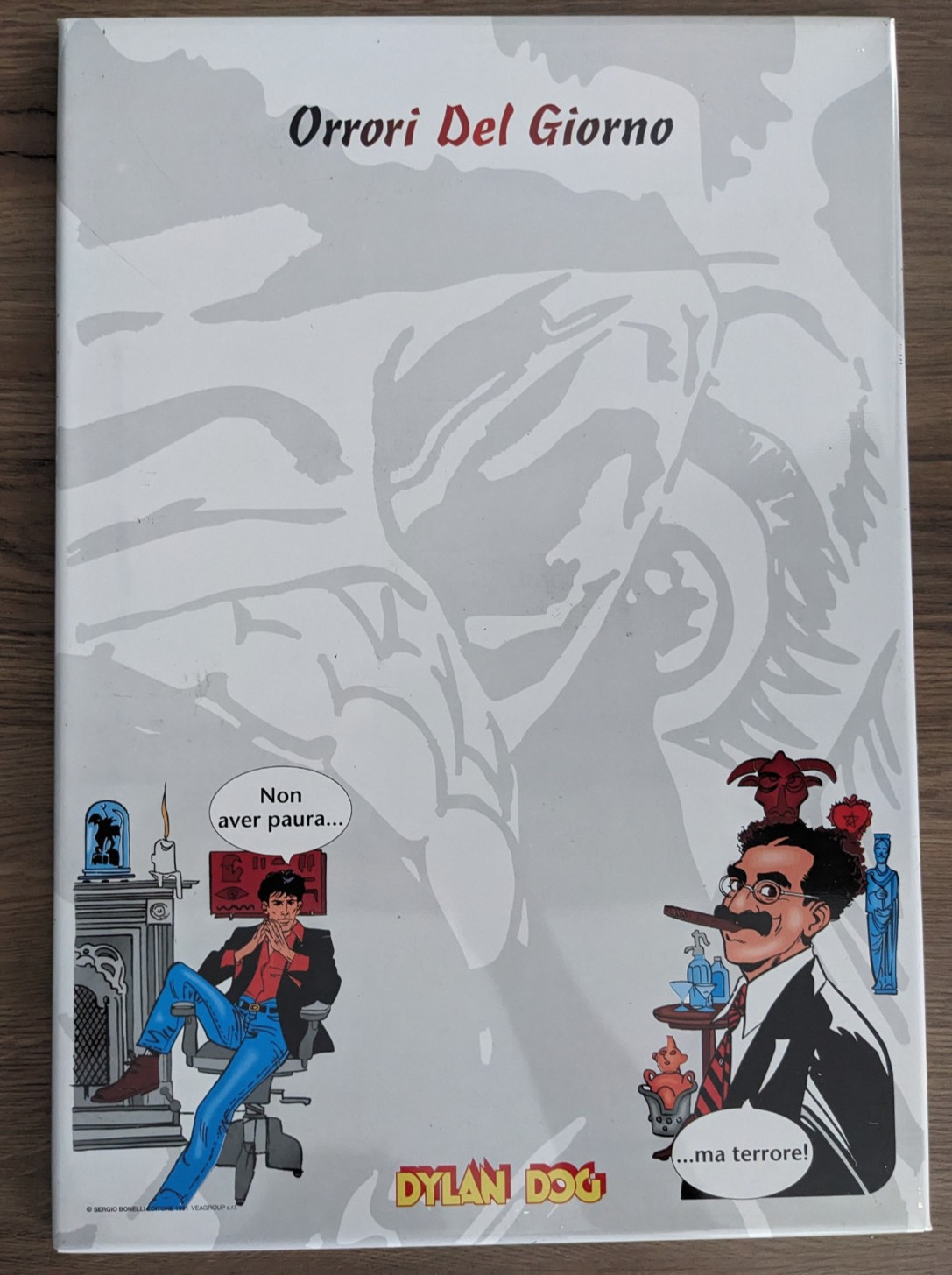 DYLAN DOG LAVAGNETTA METALLICA "NON AVER PAURA MA TERRORE" CON SCATOLA