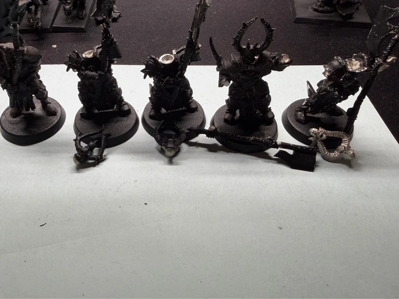 Warhammer Fantasy Chaos Auserkorene / Chaos Chosen – 5 ältere Metallminiaturen