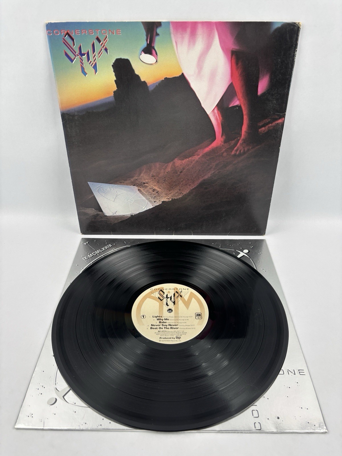 STYX Cornerstone Vinyl LP 1979 Original A&M SP-3711 Triptych Gatefold Foil