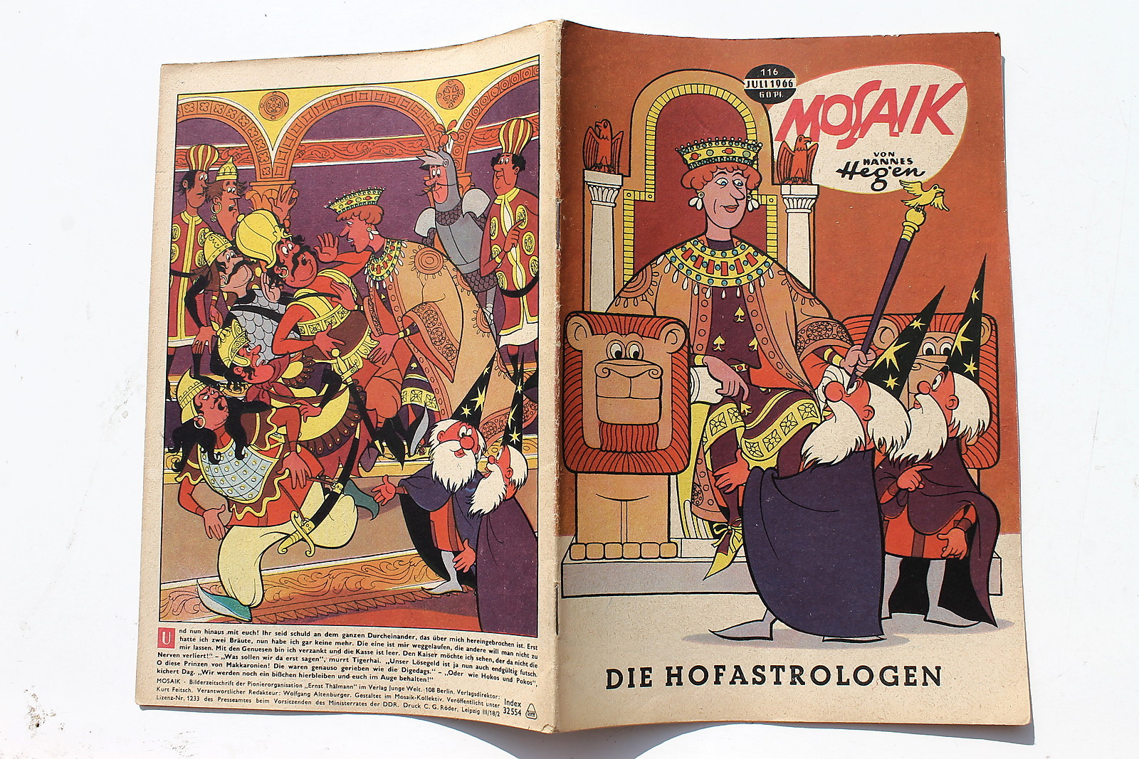 Originale Mosaico Hannes Hegen No. 120 IN Hoffnungsloser Lage 1966 Stato 1 DDR