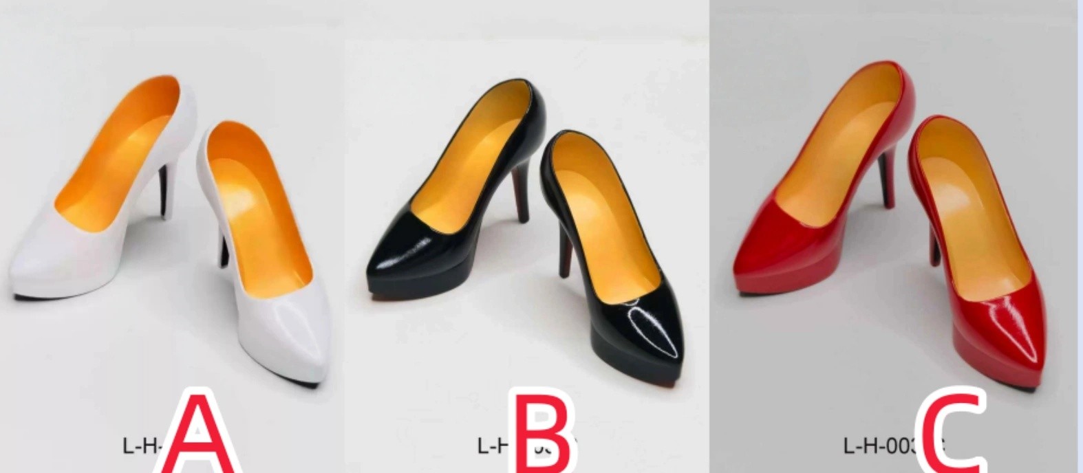 Modellino scarpe con tacco a spillo 1/6 L-H-003 misura 12'' donna ragazza