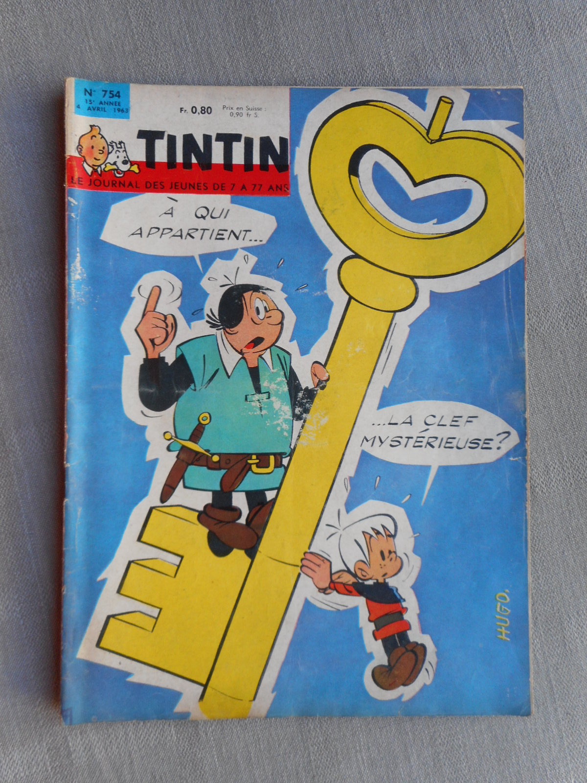 Hebdo Tintin 1ª Serie N°754 Stato Corretto Senza Più