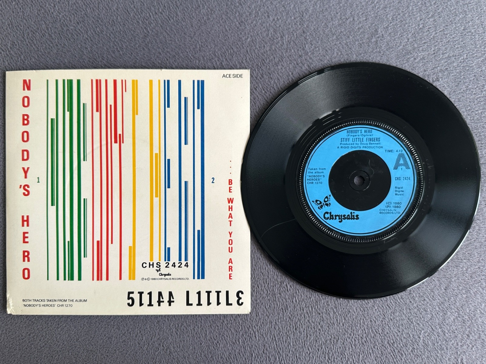 Stiff Little Fingers - Nobody's Heroes / Tin Soldiers - 7" Double A Side 1980