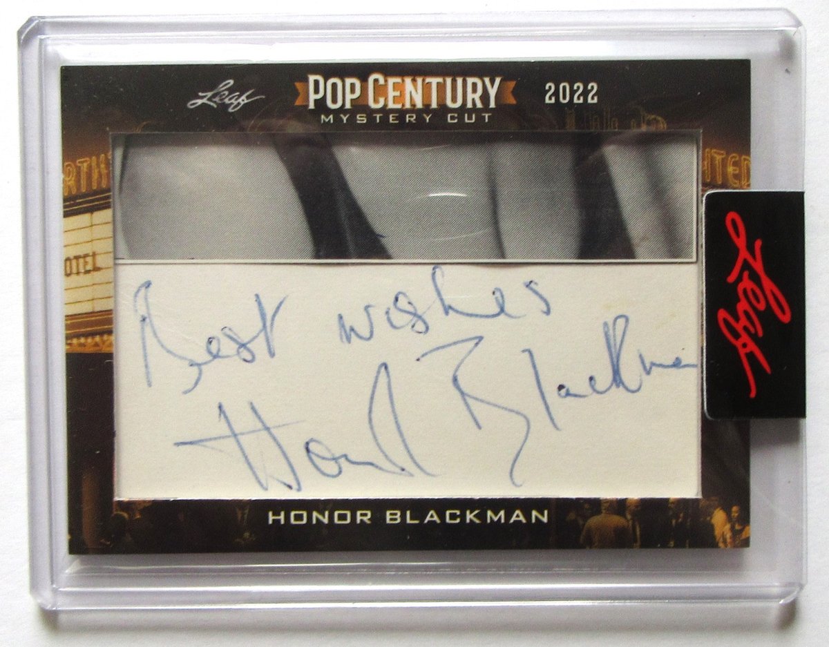 HONOR BLACKMAN Autografo - 2022 Leaf POP "Taglio Misterioso" - 007 BOND Pussy a Galore
