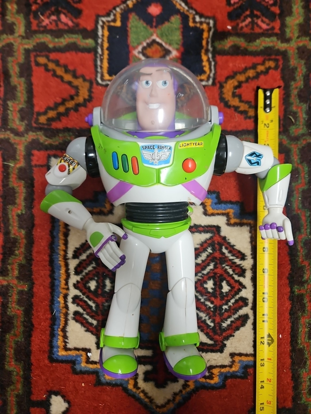Disney Toy Story 12" Buzz Lightyear Interactive Action Figure Worn