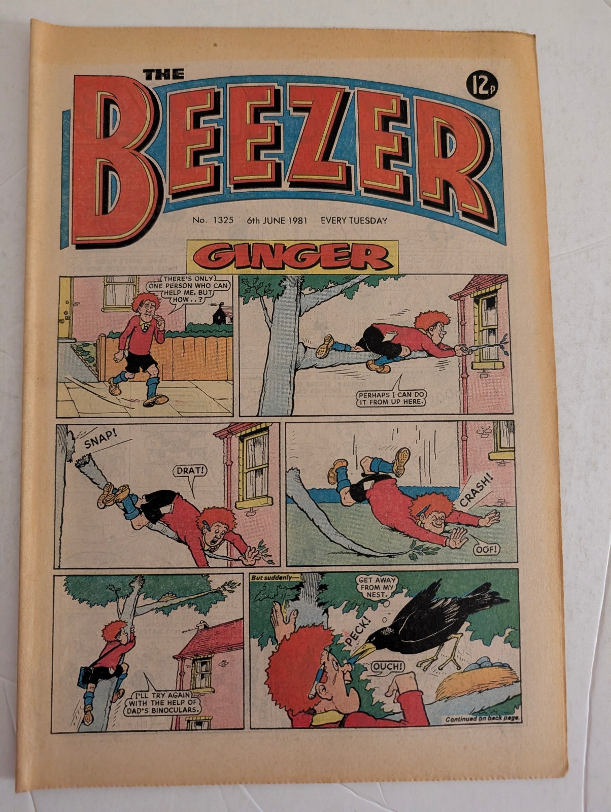 The Beezer Comic No 1325, June 6th 1981.