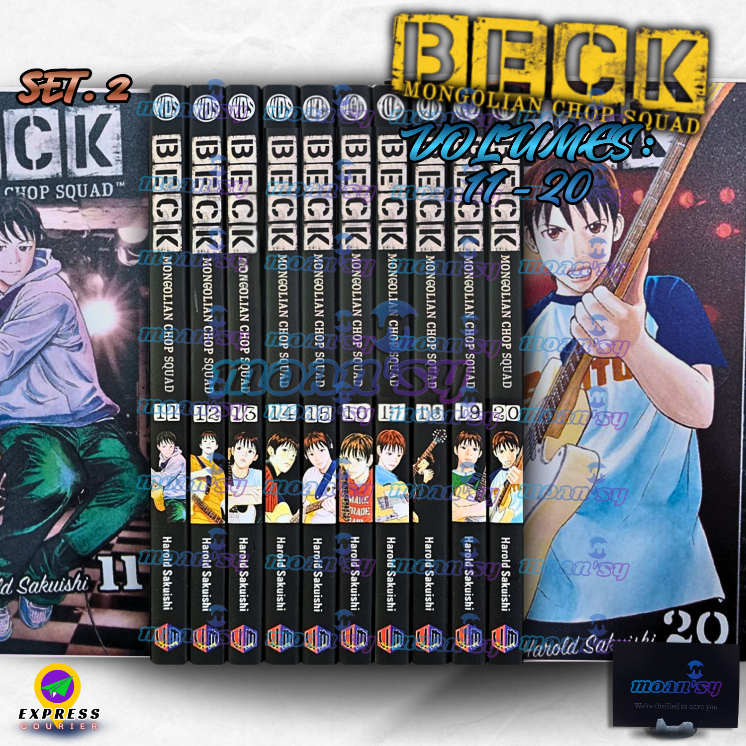 BECK Mongolian Chop Squad Manga Vol 11-20 Inglese Set 2 Libri 11-20 Fumetto Nuovo