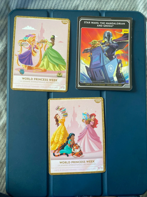 carte à collectionner Disney semaine internationale des princesses
