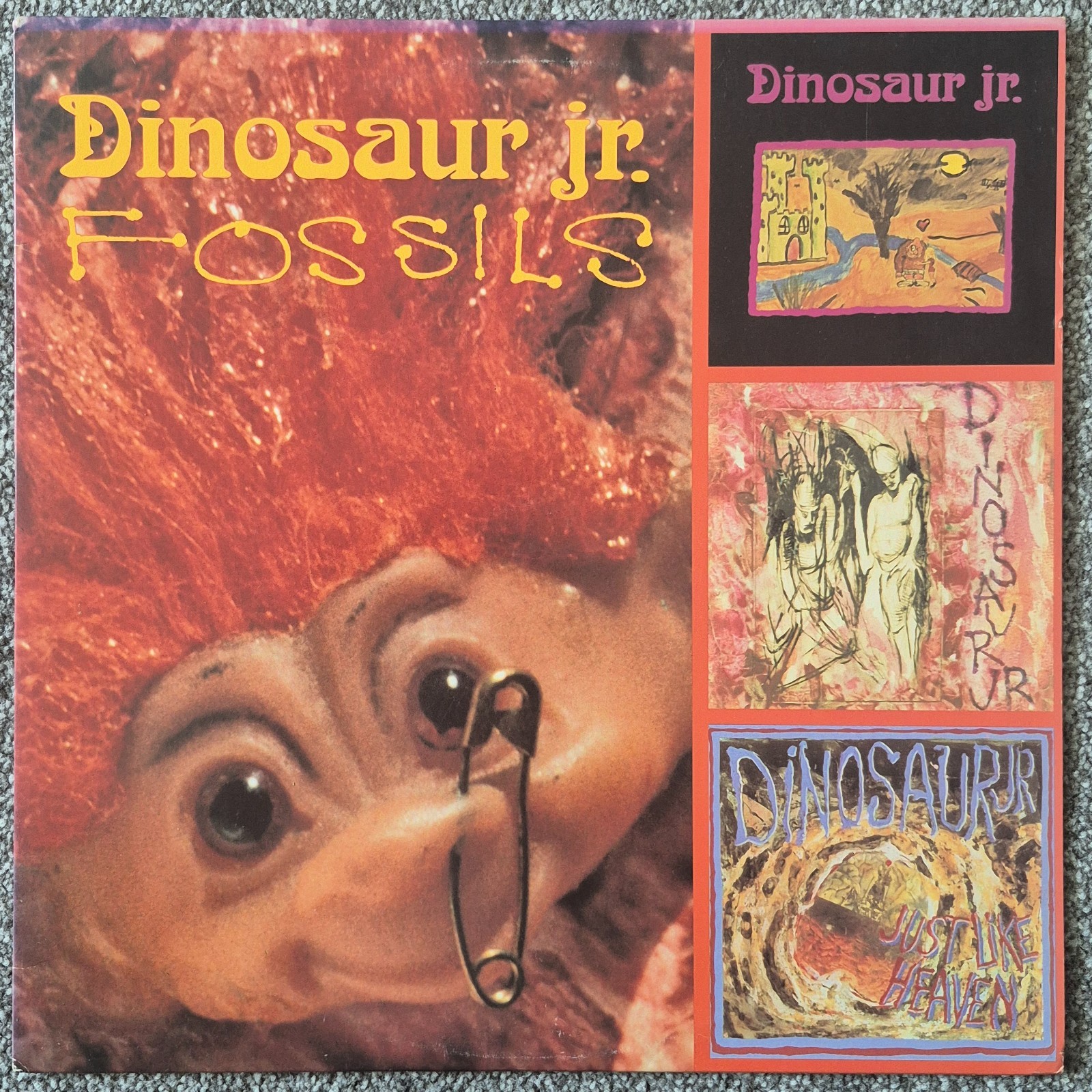 Dinosaur Jr Fossils LP 1991 Very Rare First Press Just Like Heaven EX-EX