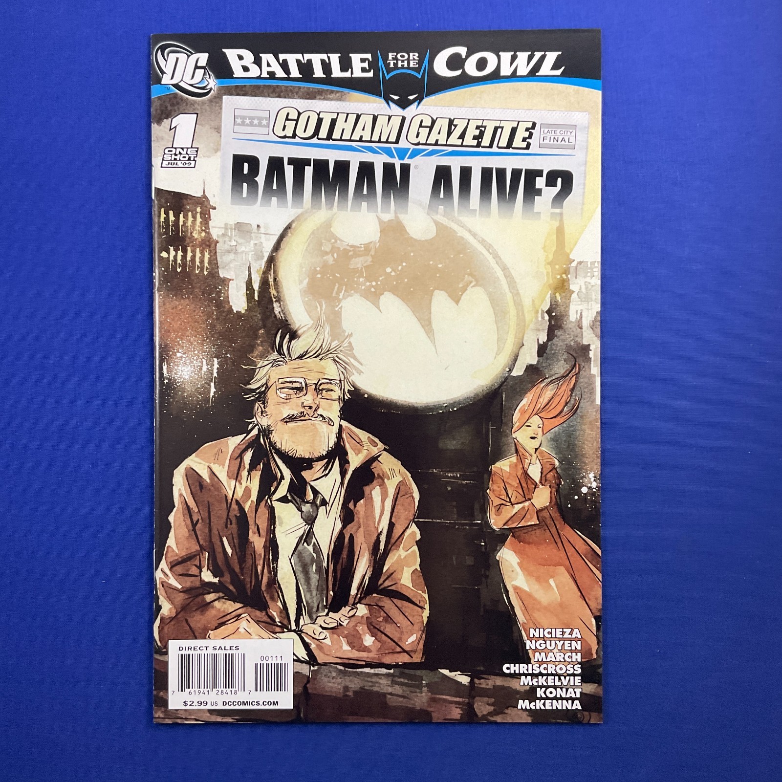 Gotham Gazette Batman Alive? #1 DC Comics 2009 Battle for the Cowl
