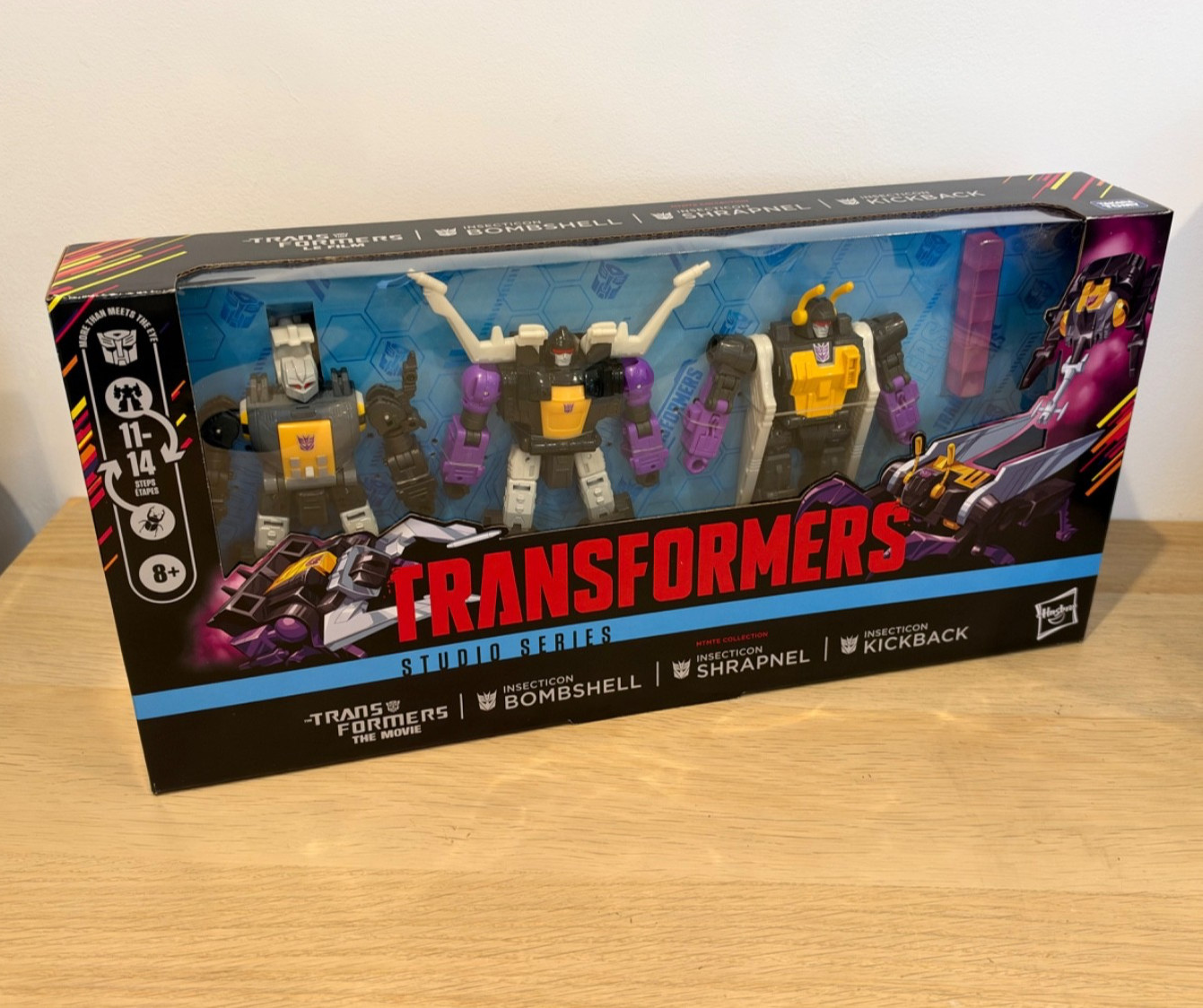 Transformers Studio Series 86 Movie Insecticon Bombshell Kickback Shrapnel NUOVO