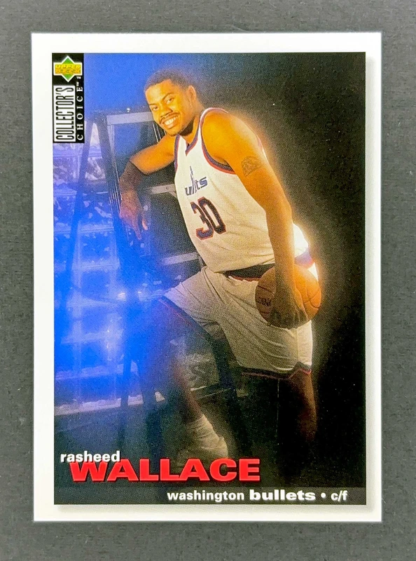 Rasheed Wallace 1995-96 Collector’s Choice Rookie RC #239 Washington Bullets