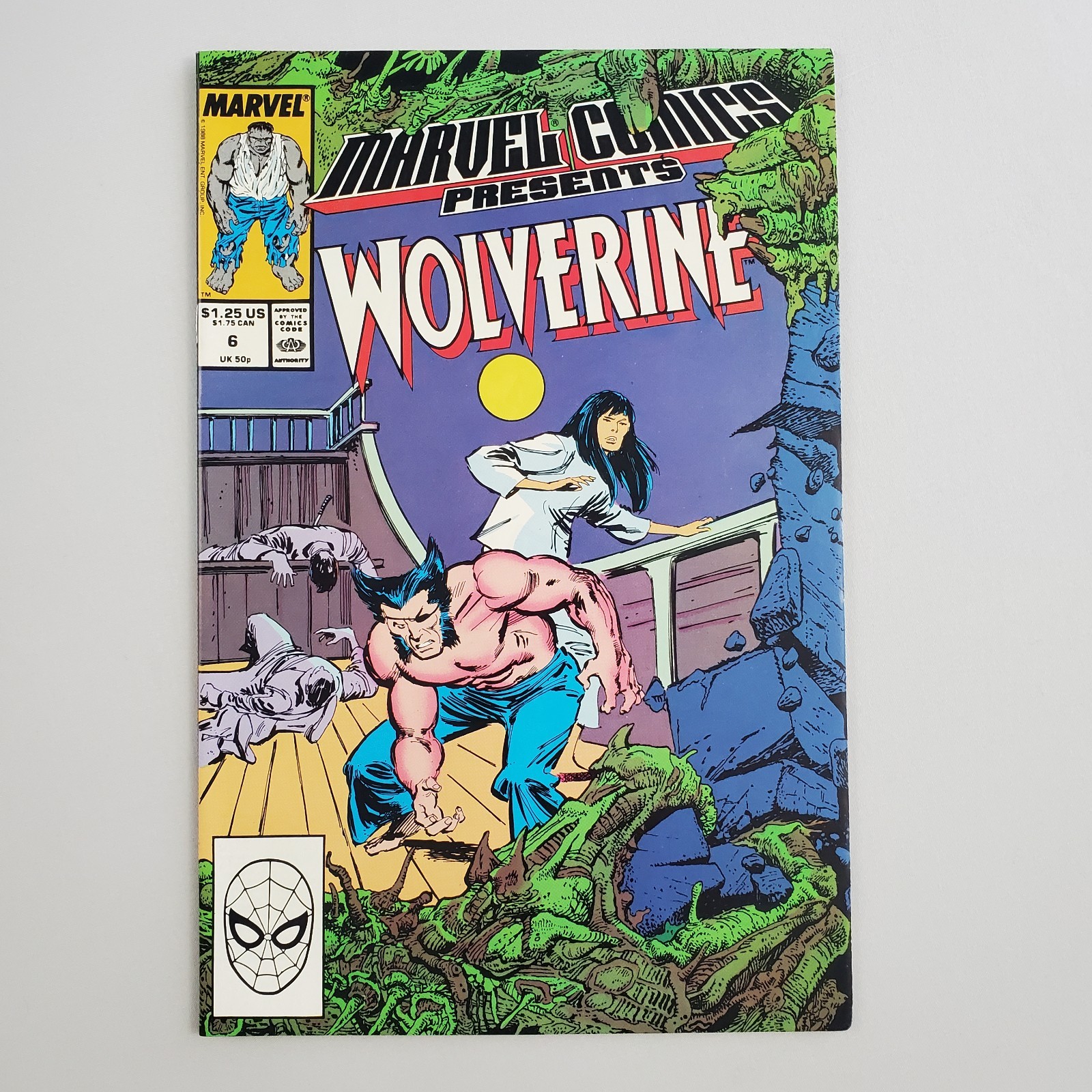 Marvel Comics Presents #6 E Nov 1988 VF 8.0 Wolverine Gray Hulk Man-Thing B&B