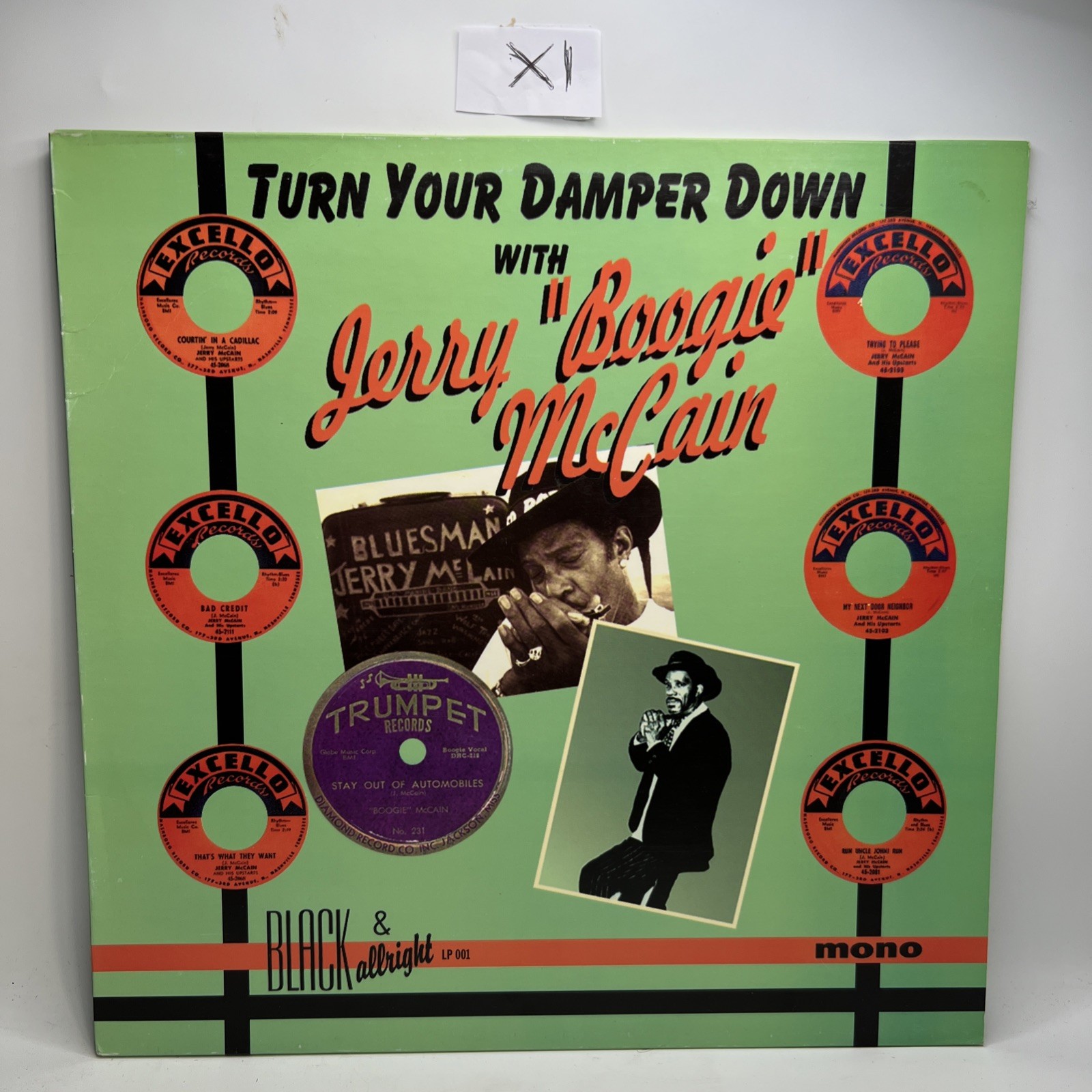 Jerry "Boogie" McCain Turn Your Damper Down Vinyl LP Harmonica Blues Mono 1996