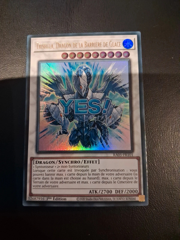 Carte yu-gi-oh Trishula, Dragon de la barrière de glace RA05-FR101
