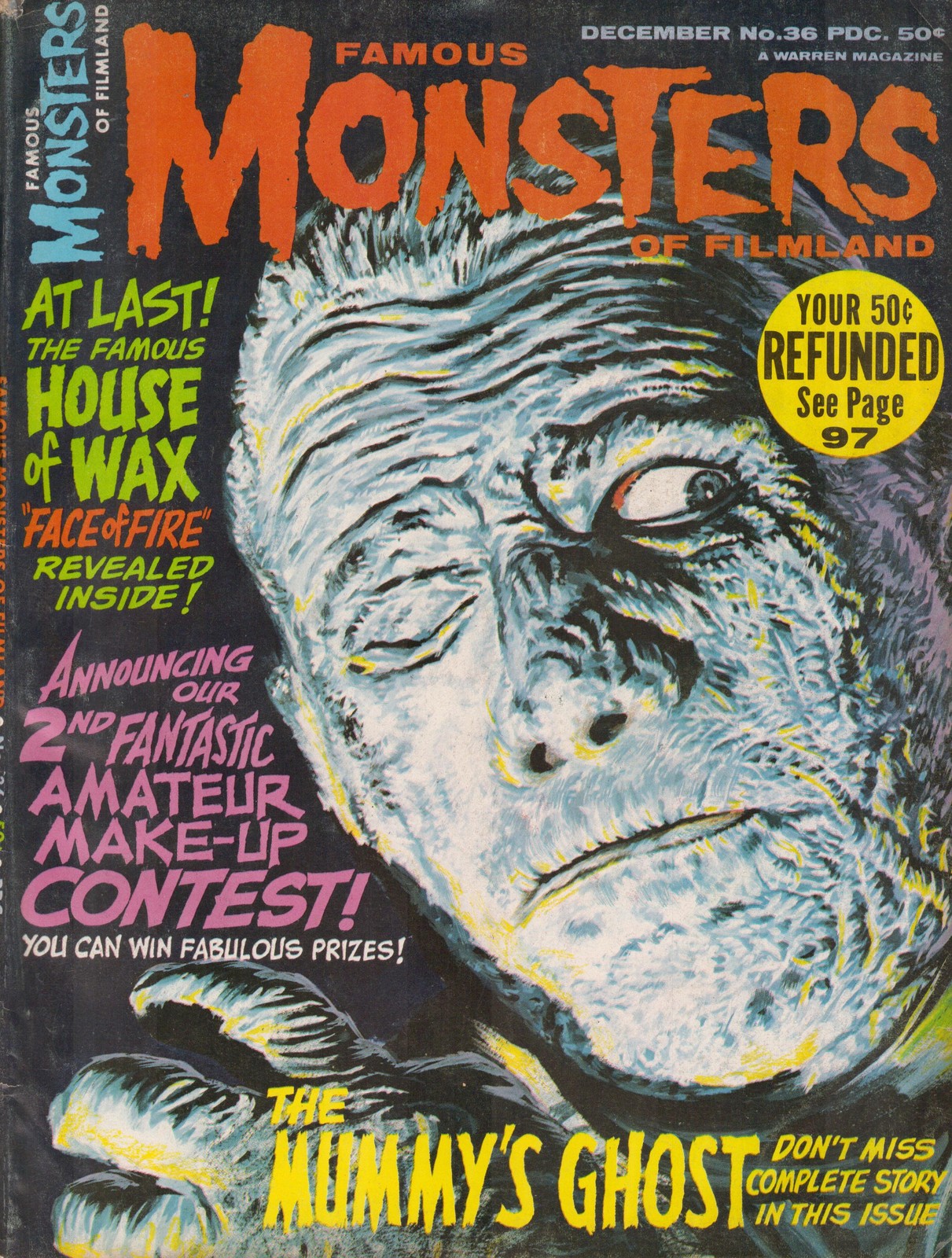54961: WARREN PUBLISHING FAMOSI MOSTRI DI FILMLAND #36 Grado F
