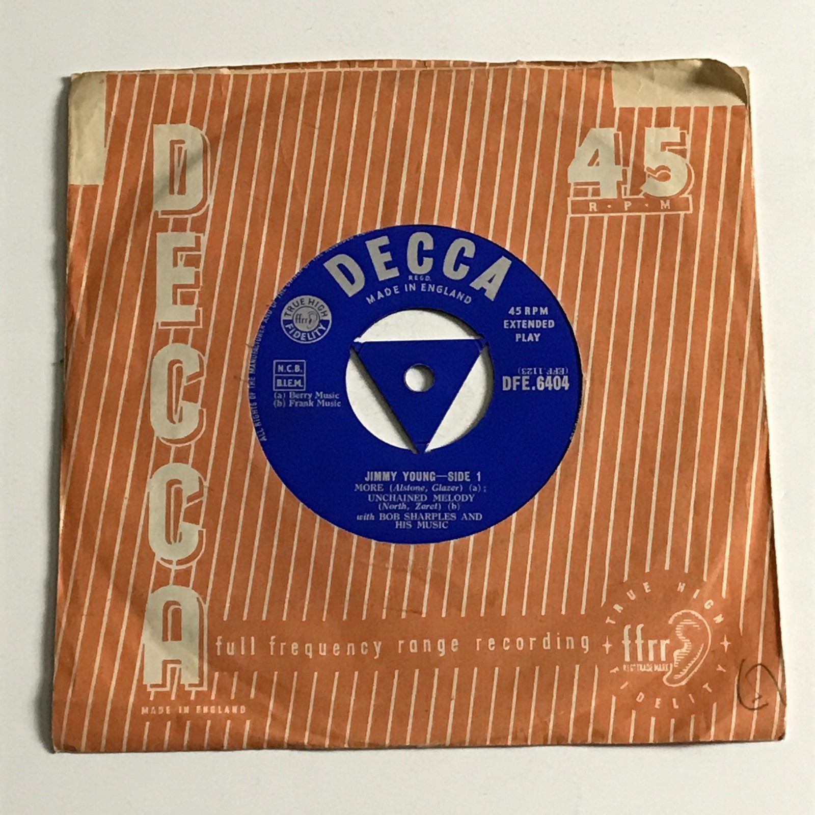 Jimmy Young & Others – Jimmy Young 7" EP Vinyl Record – DFE.6404 EX