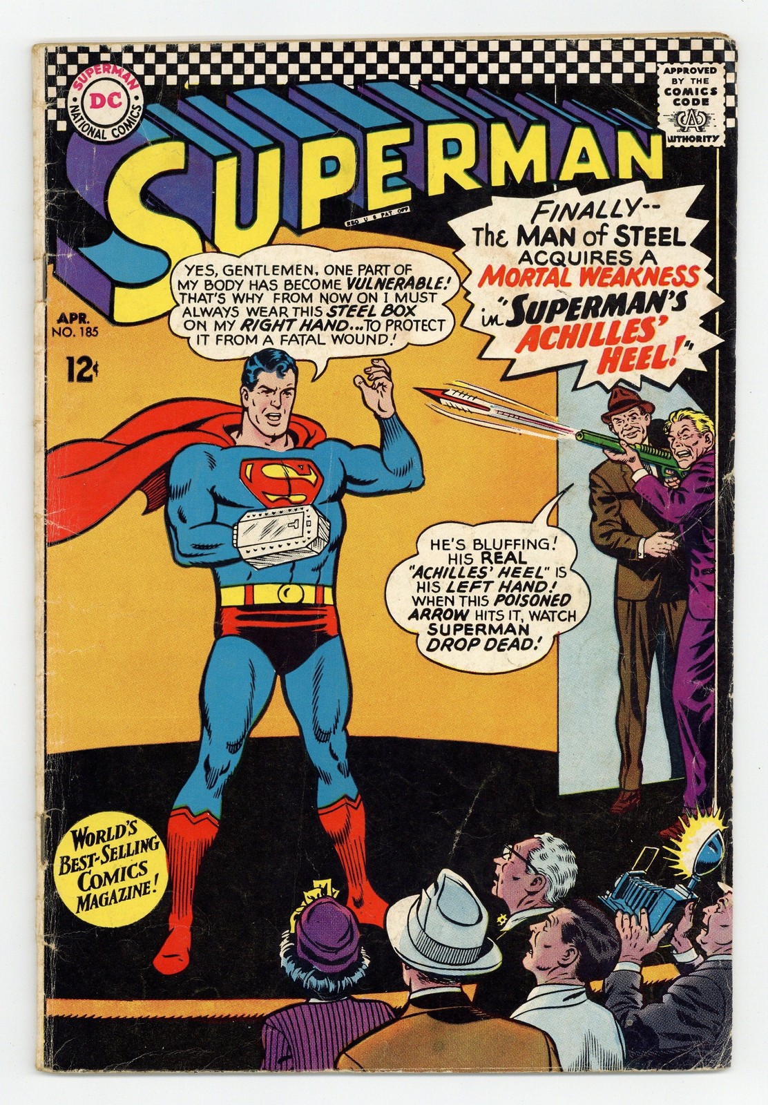 Superman #185 VG- 3.5 1966 basso grado