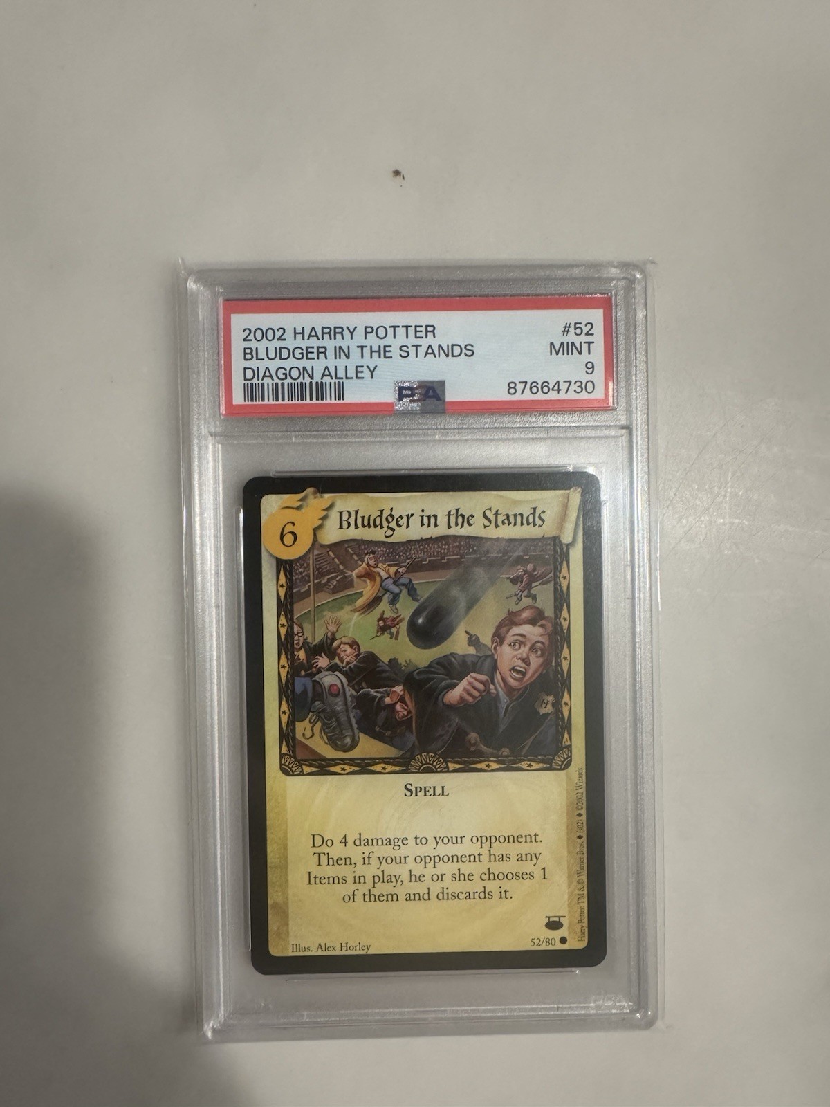 2002 Harry Potter #52 - Bludger in The Stands - Diagon Alley - PSA 9