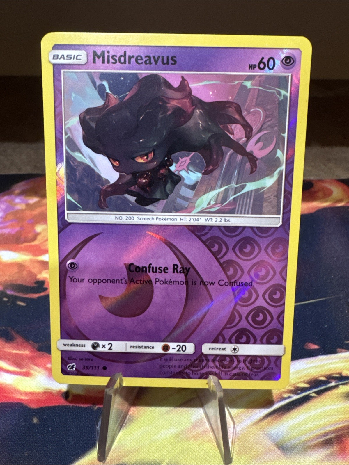 Misdreavus 39/111 Common Crimson Invasion Pokemon Reverse Holo Near Mint