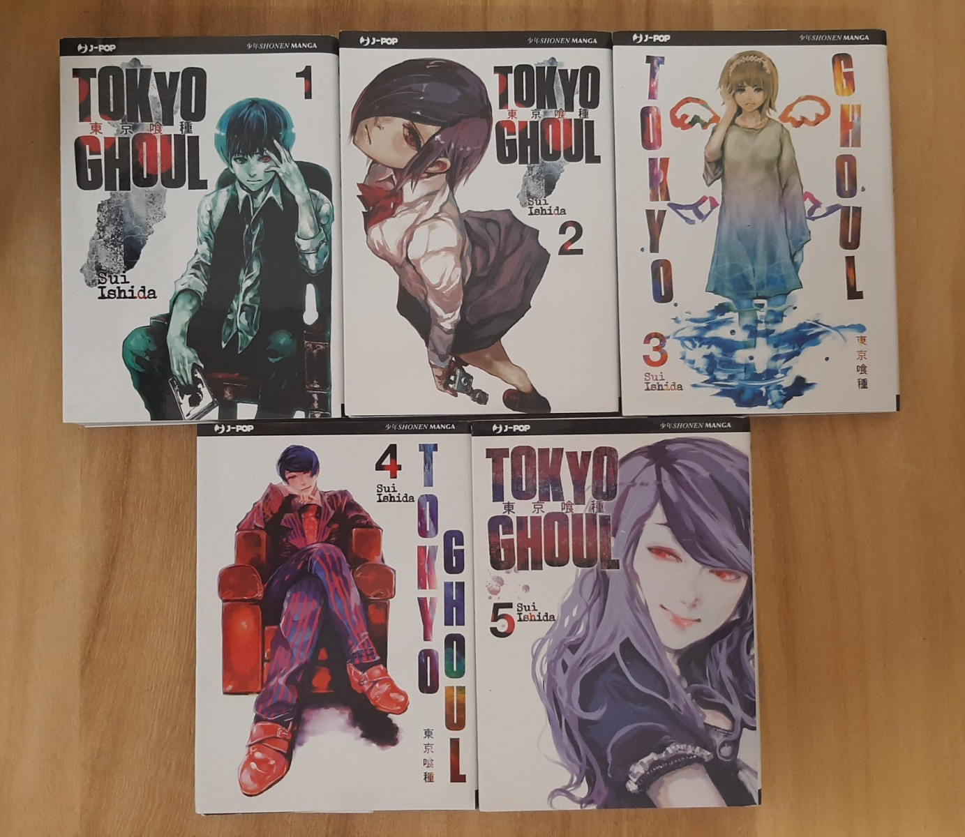 TOKYO GHOUL da 1 a 5 - Sui Ishida - J-POP 2011 - Shonen Manga